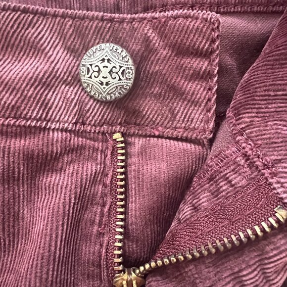 NWT Silver Jeans Mauve/Light Burgundy Suki Corduroy Jegging Size 28 Reg. $78 - Picture 3 of 11